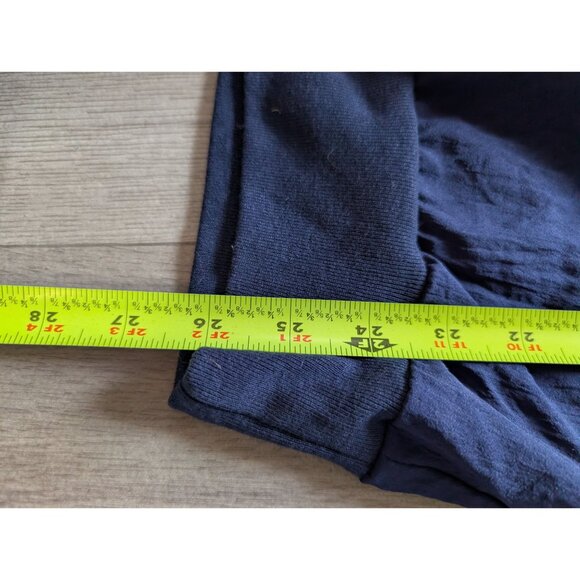 Vintage Navy White Striped Pullover Windbreaker Yellow Accents & Quarter-Zip 20w - Picture 8 of 9